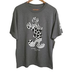 Disney NEFF Mickey Mouse Graphic Spotted Black/White Tee Men's Size Large NWT